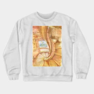 Tomar. Convent. cloister stairs Crewneck Sweatshirt